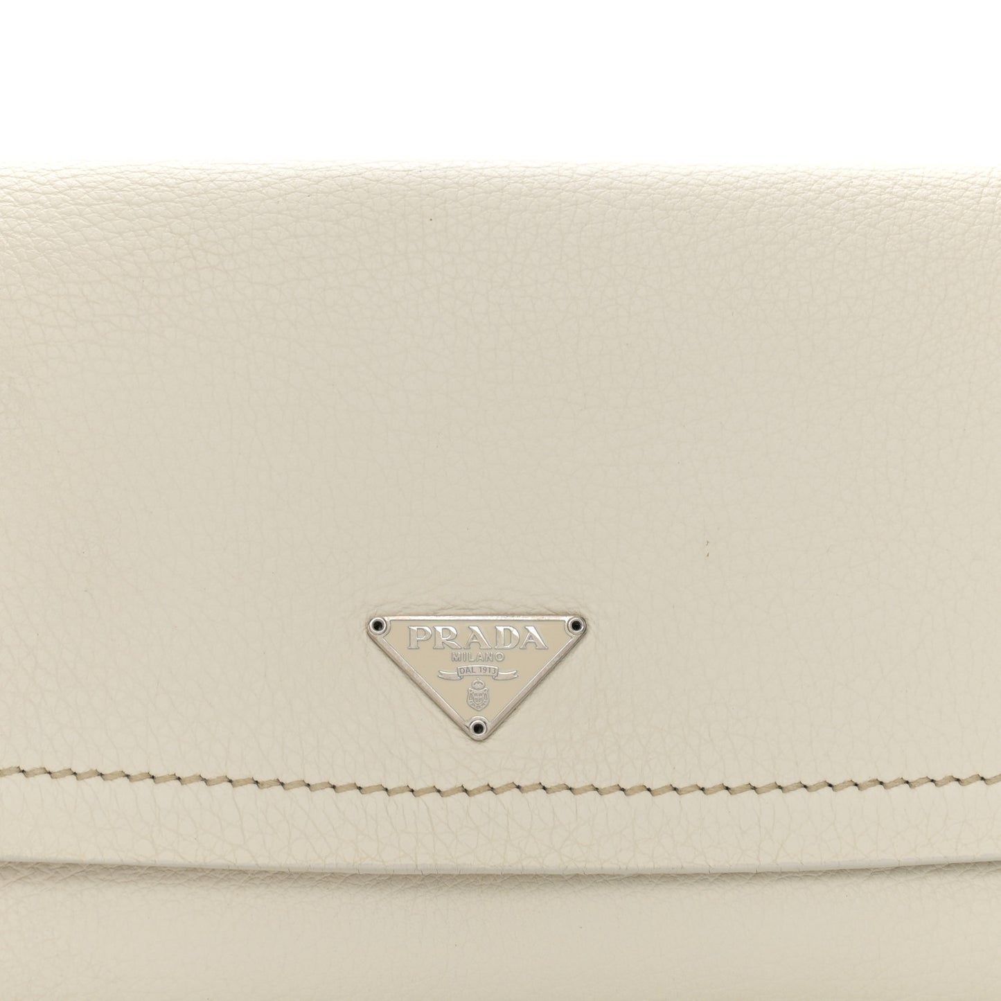 Vitello Daino Swing Flap Shoulder Bag White