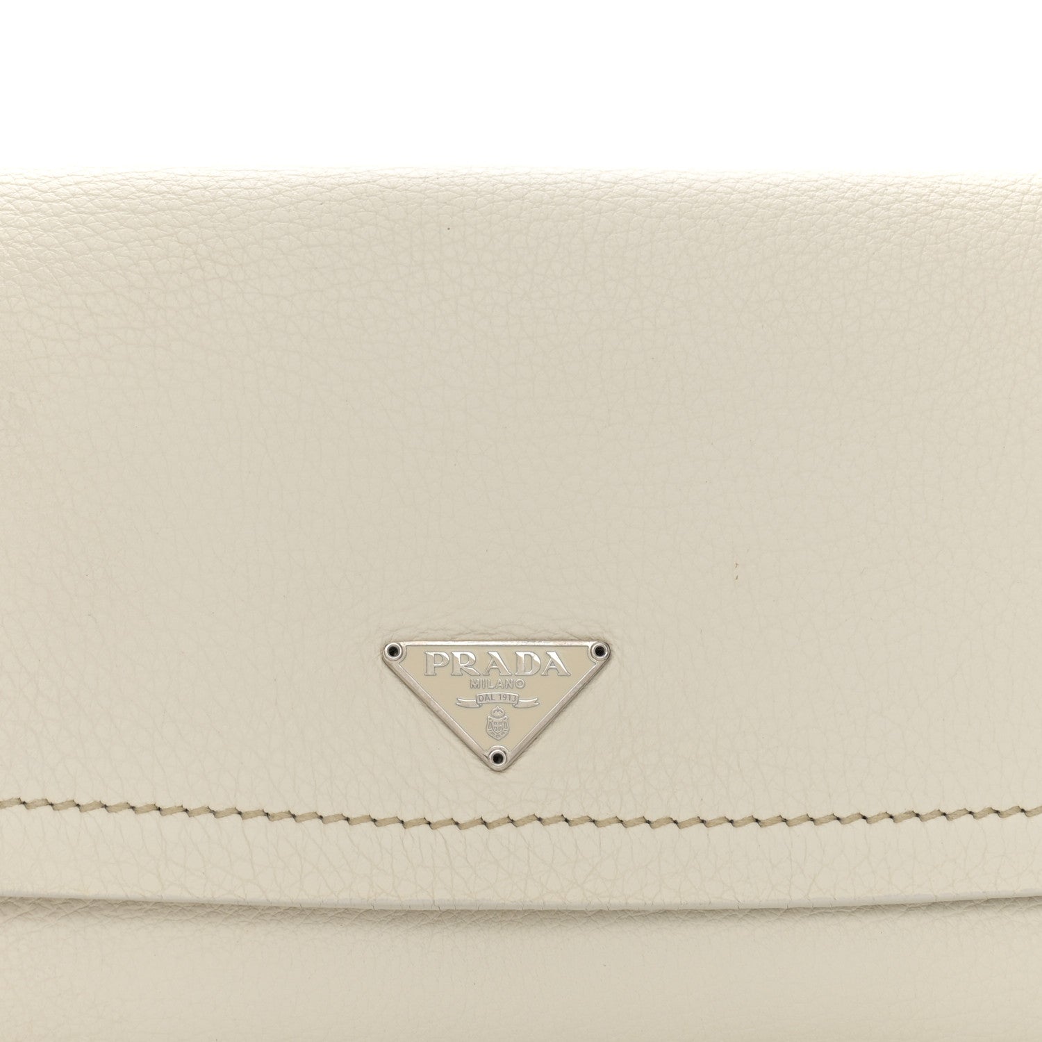 Prada Vitello Daino Swing Flap Shoulder Bag White 6 of 17