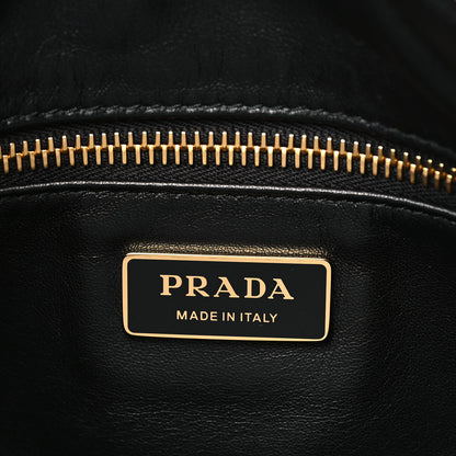 Prada Soft Calfskin Aimee Shoulder Bag Black 6 of 9
