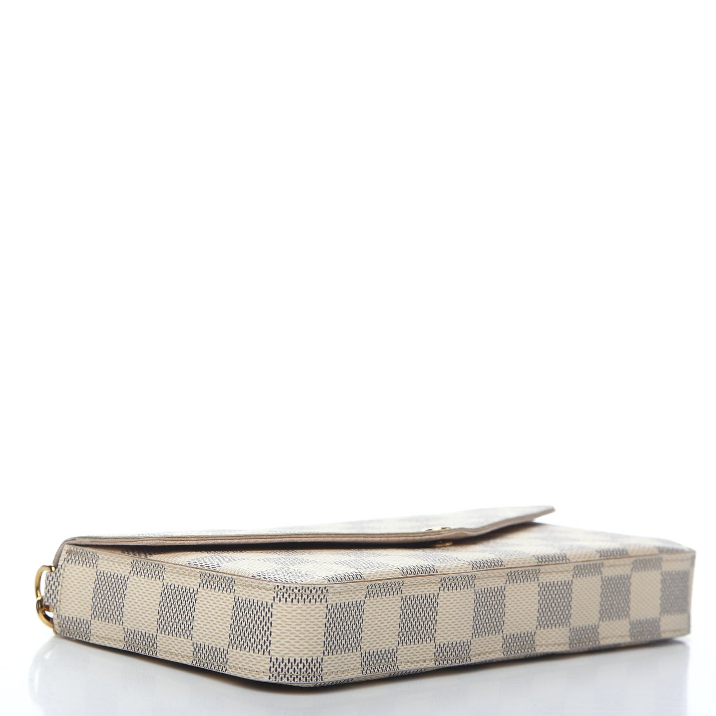 Damier Azur Pochette Felicie Chain Wallet Rose Ballerine
