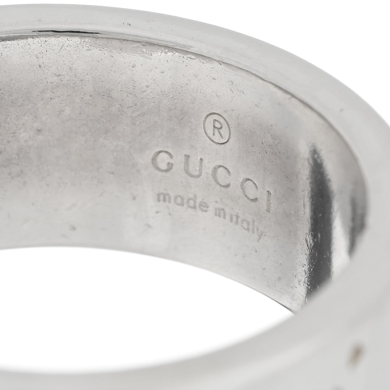 Gucci Sterling Silver Enamel GucciGhost Pineapple Ring 60 9.25 4 of 4
