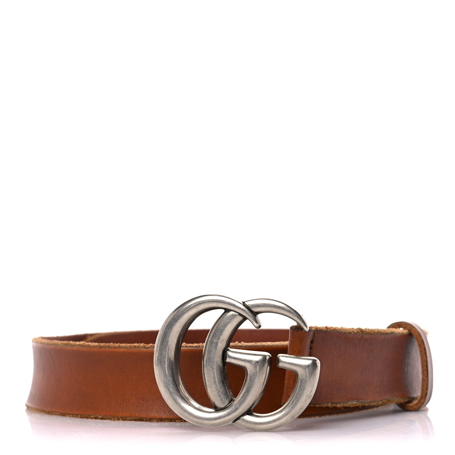 Gucci Cuoio Toscano Nickel Double Double G 30mm Belt 80 32 Cuir 1 of 9