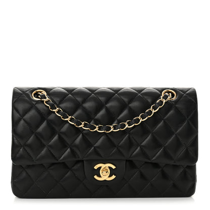 Chanel Lambskin Quilted Medium Double Flap Black 1 of 16