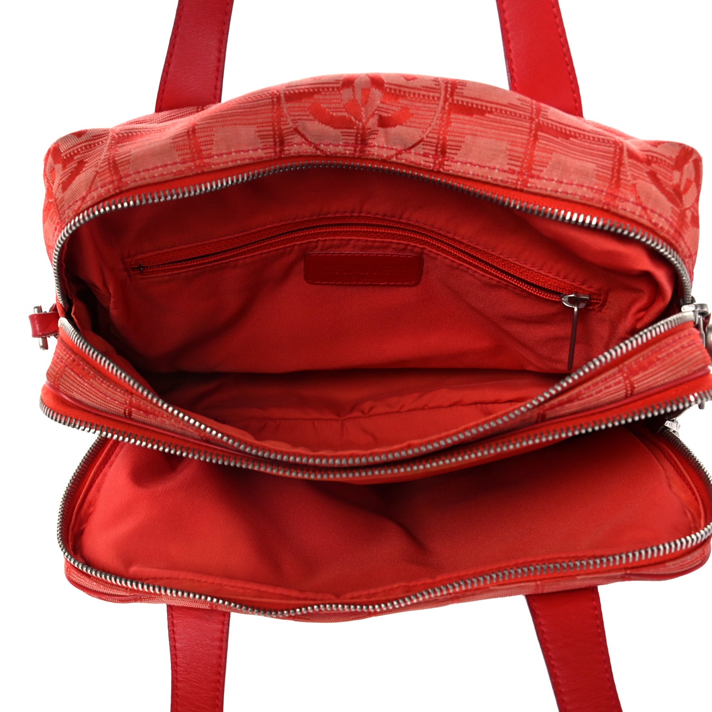 Nylon Small Travel Tote Red