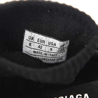 Balenciaga Ribbed Effect Knit Mens Speed Sneakers 42 Black 6 of 10