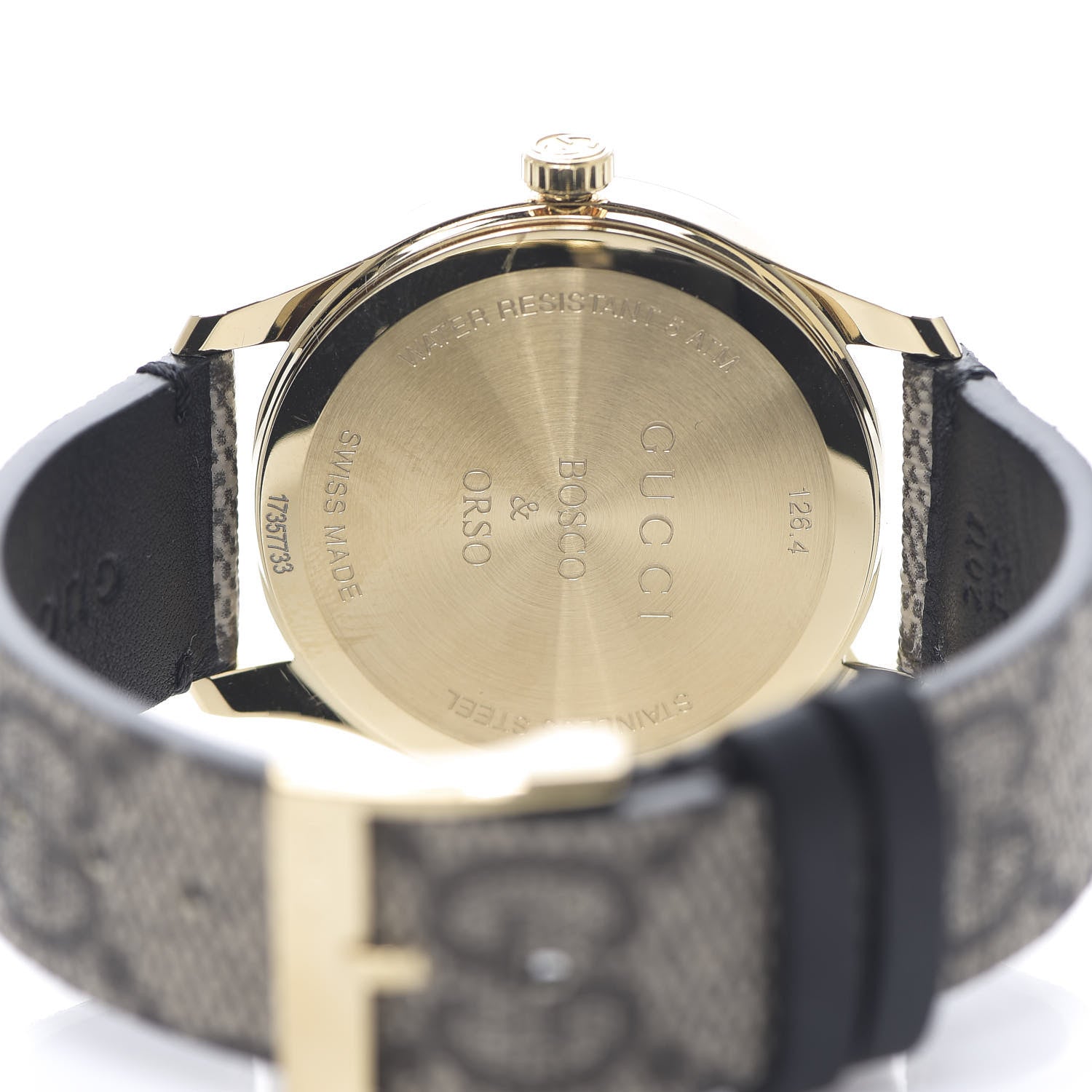Gucci Stainless Steel Canvas 38mm G-Timeless GG Supreme Bosco Quartz Watch Brown 4 of 7