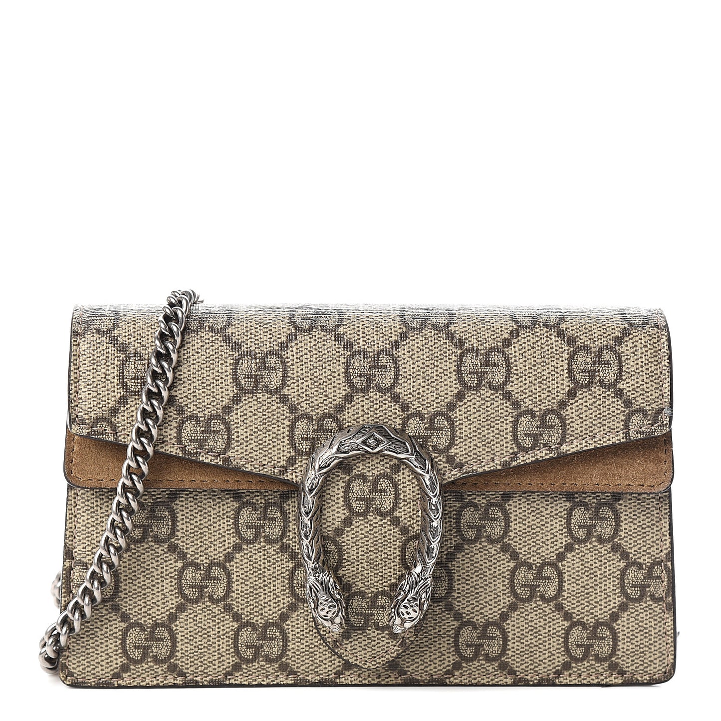 GG Supreme Monogram Super Mini Dionysus Shoulder Bag Taupe