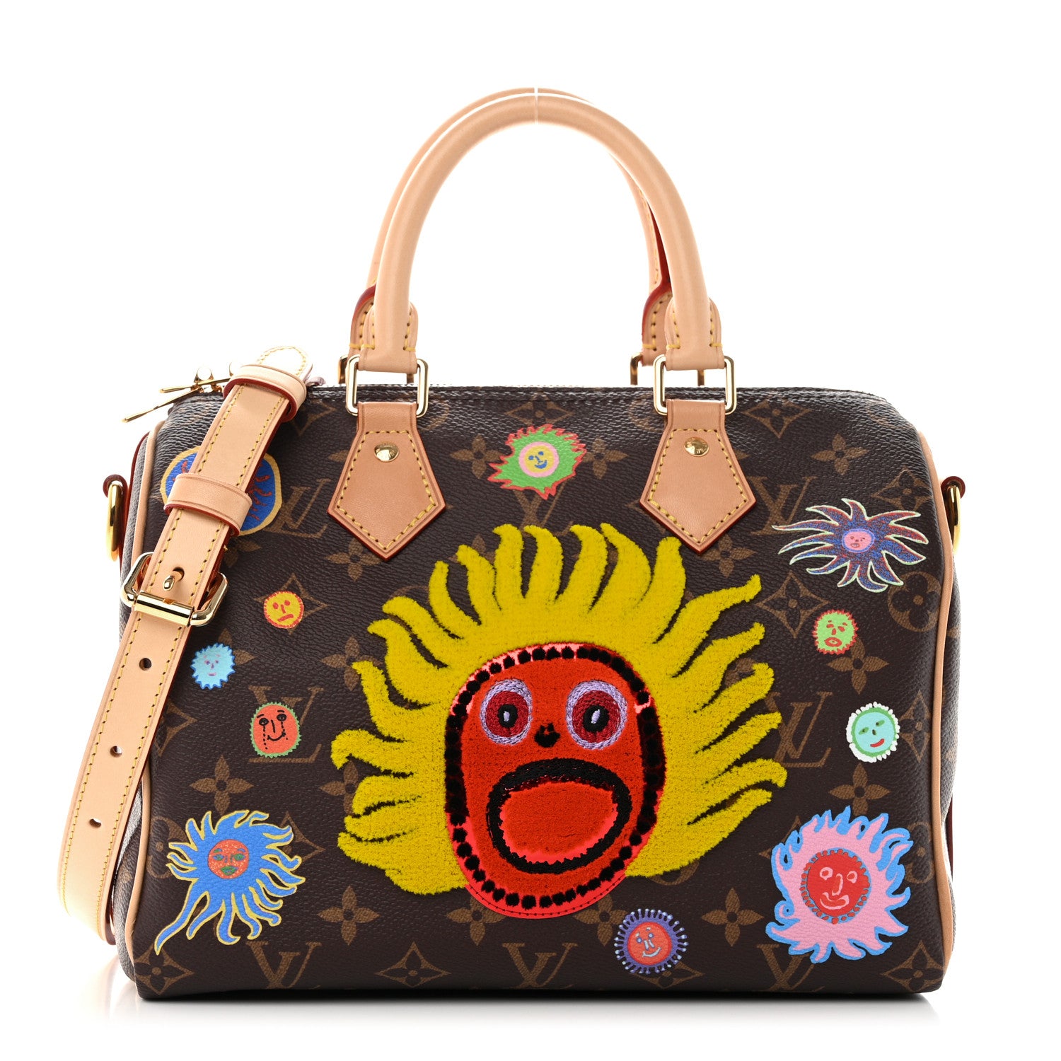 Louis Vuitton LV X YK Monogram Embroidered My Eternal Soul Speedy Bandouliere 25 Multicolor 1 of 11