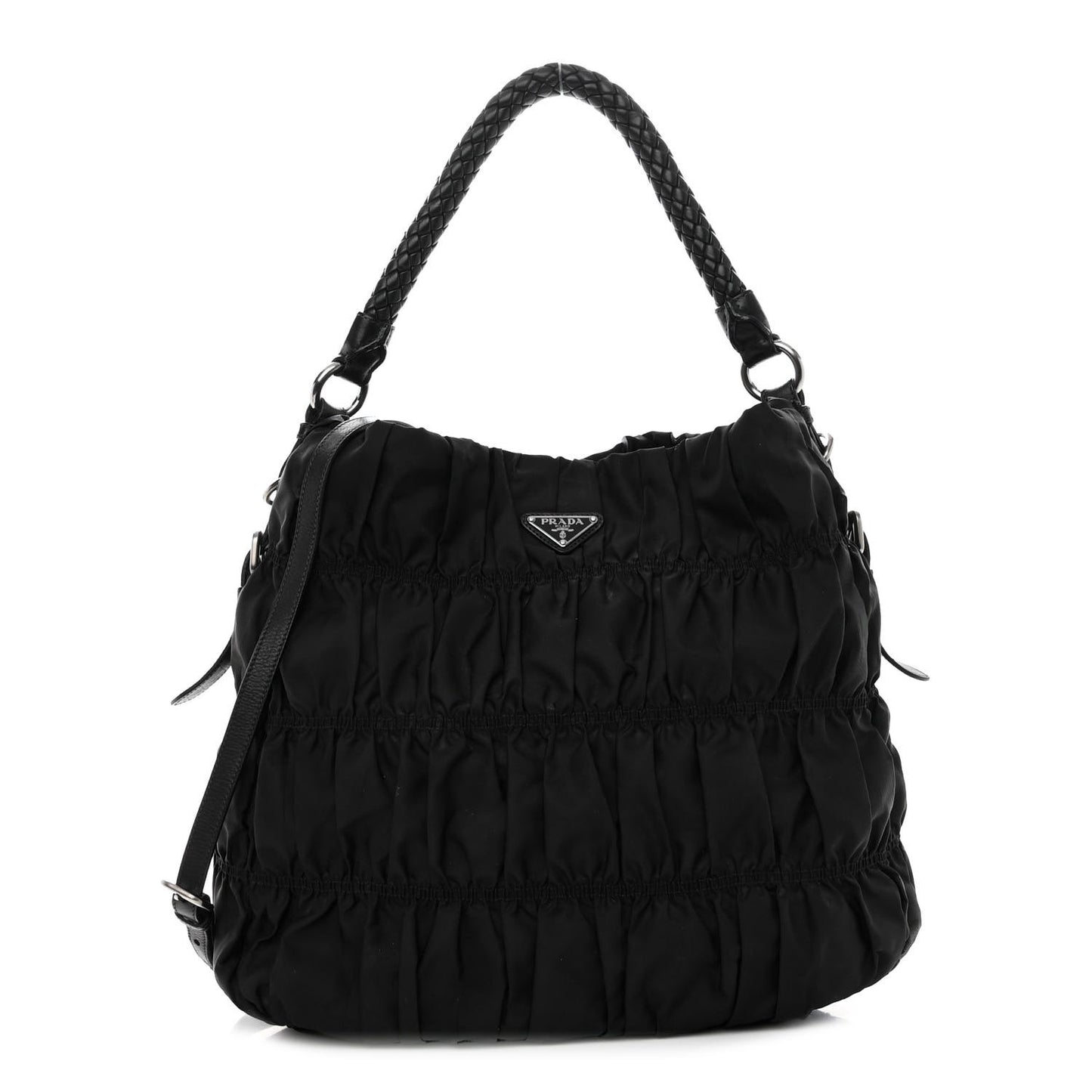 Tessuto Nylon Gaufre Hobo Black