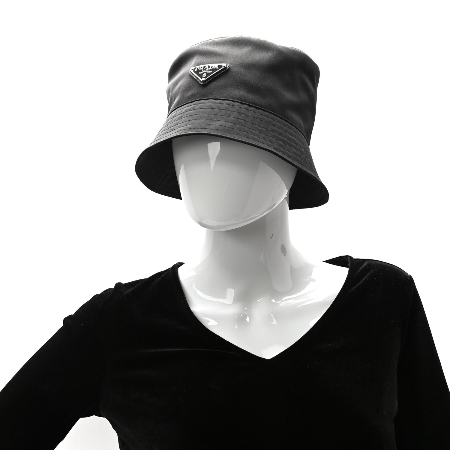 Prada Nylon Bucket Hat XL Black 2 of 8