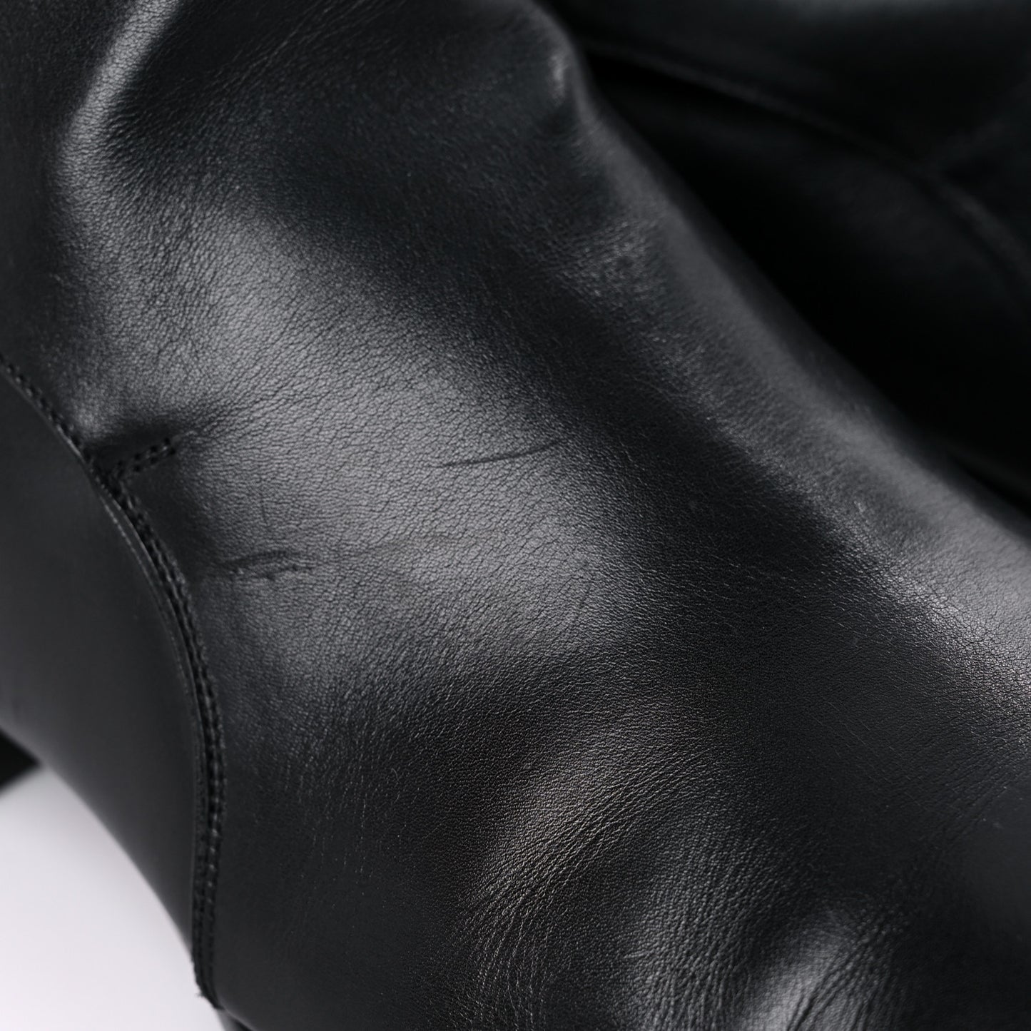 Calfskin Mens Ankle Boots 46 Black