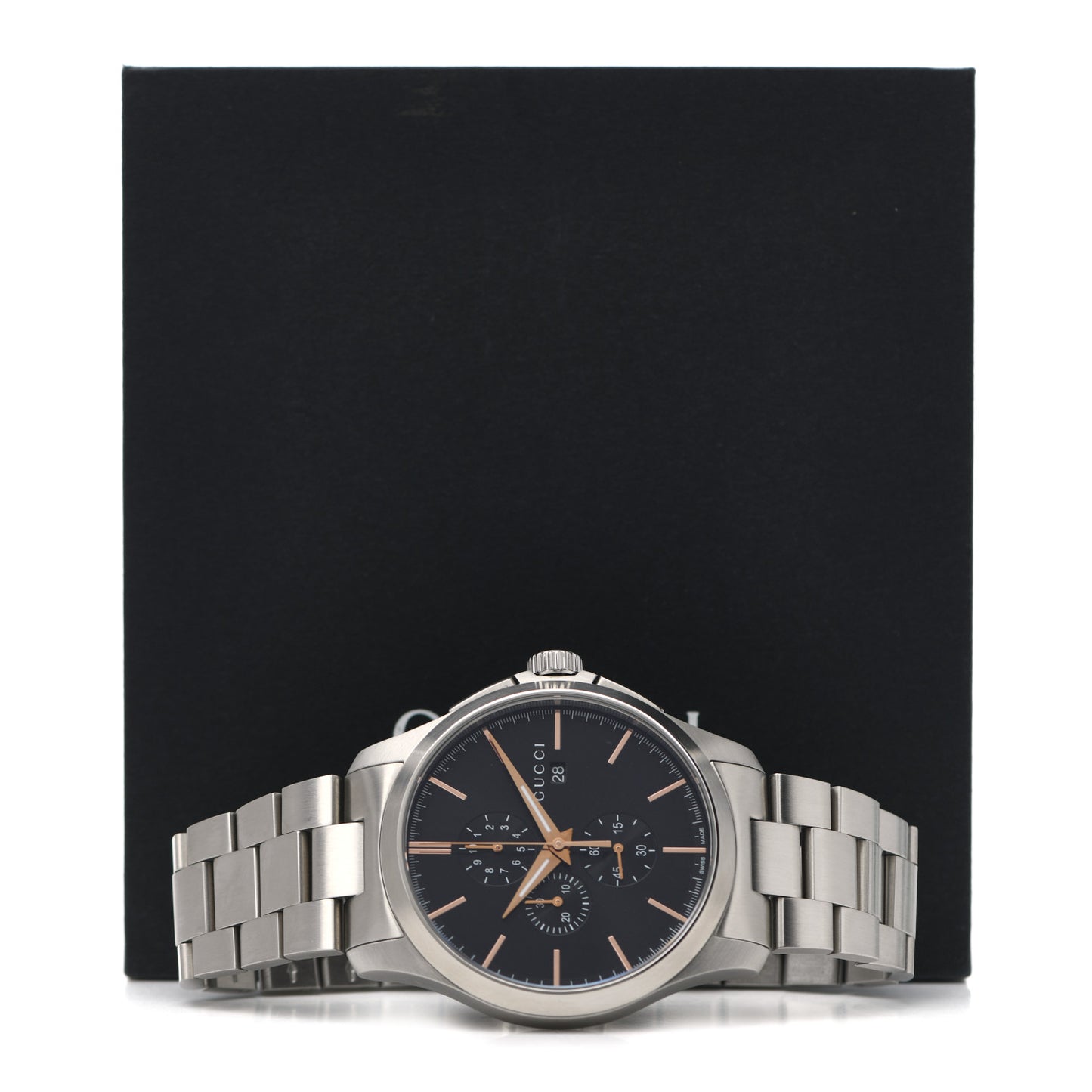 Stainless Steel 44mm G-Timeless Chronograph Quartz Watch Black