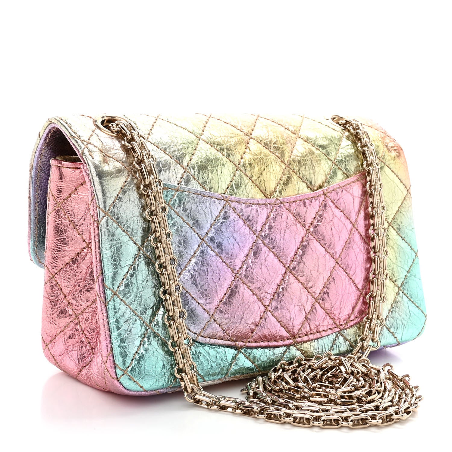 Chanel Metallic Goatskin Quilted Mini 2.55 Reissue Flap Multicolor 3 of 10