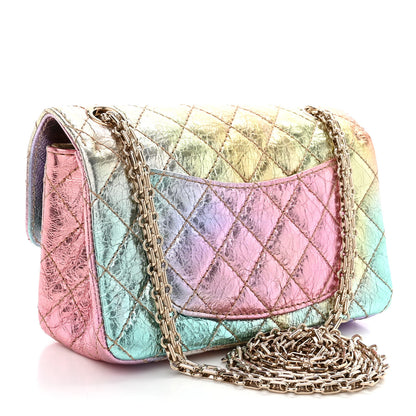 Chanel Metallic Goatskin Quilted Mini 2.55 Reissue Flap Multicolor 3 of 10