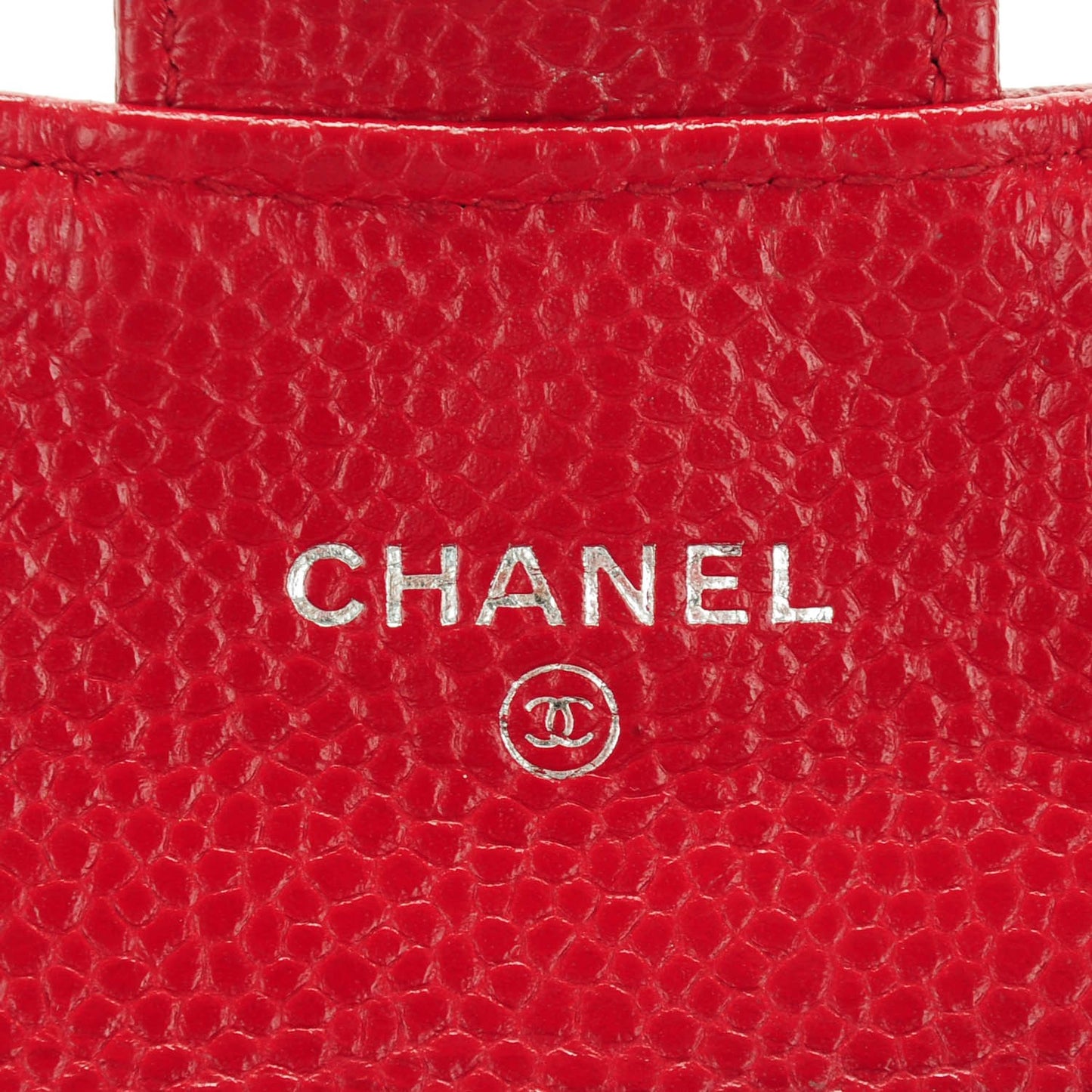 Caviar Quilted Coin Purse Red