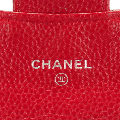 Chanel Caviar Quilted Coin Purse Red 6 of 8