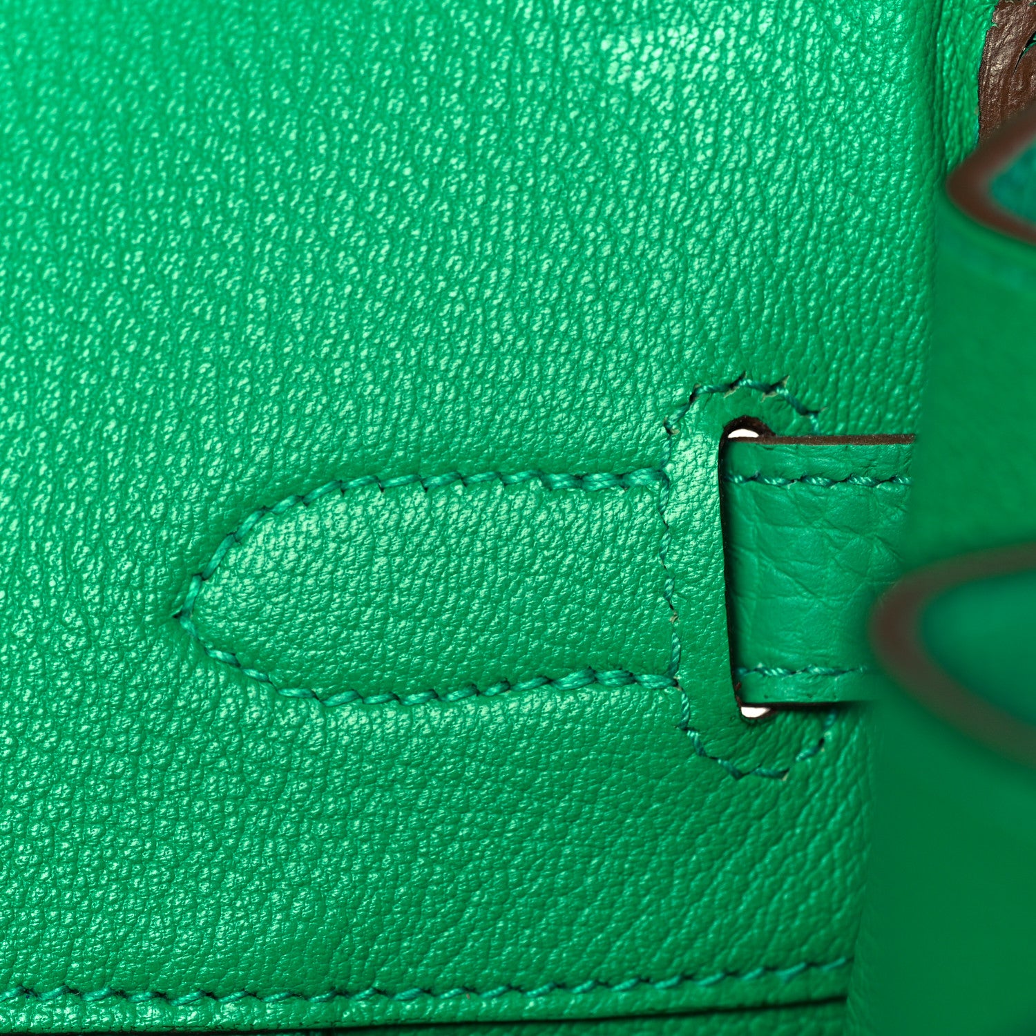Hermes Taurillon Clemence Birkin 35 Menthe 23 of 34