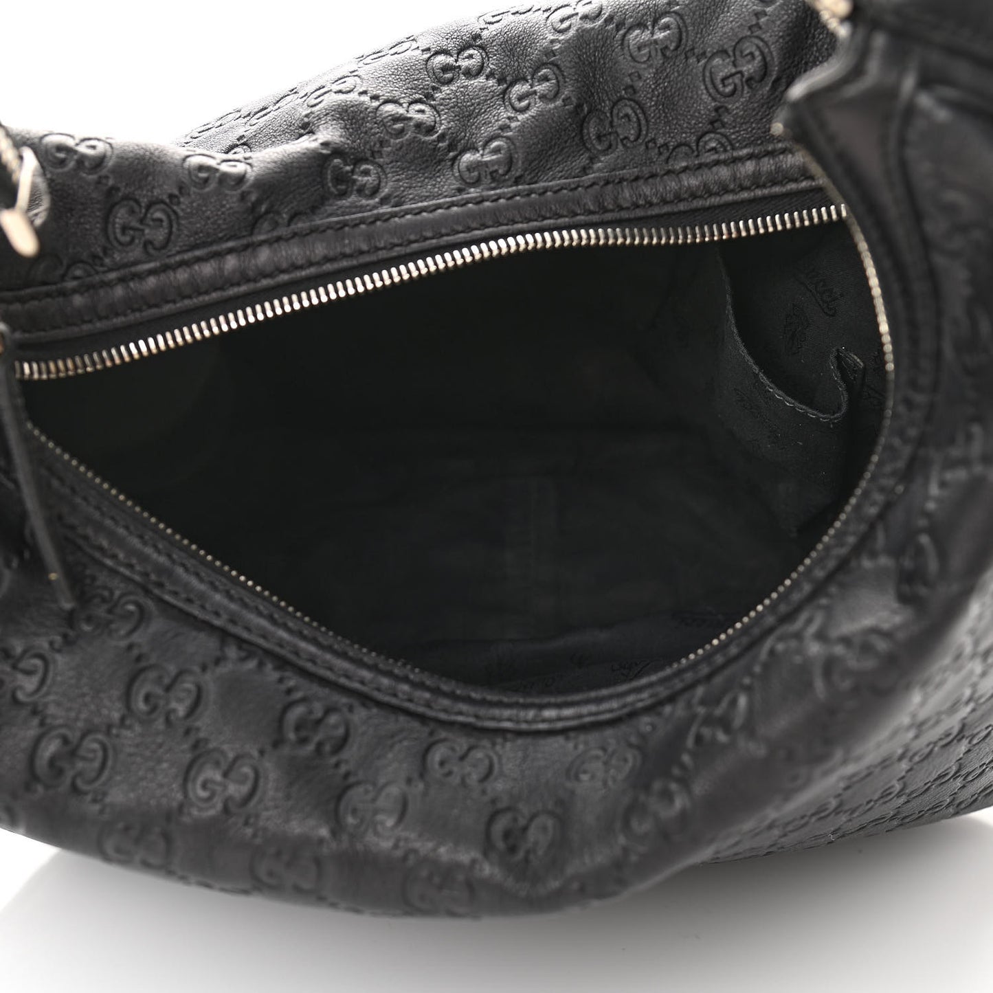 Guccissima Large GG Twins Hobo Black