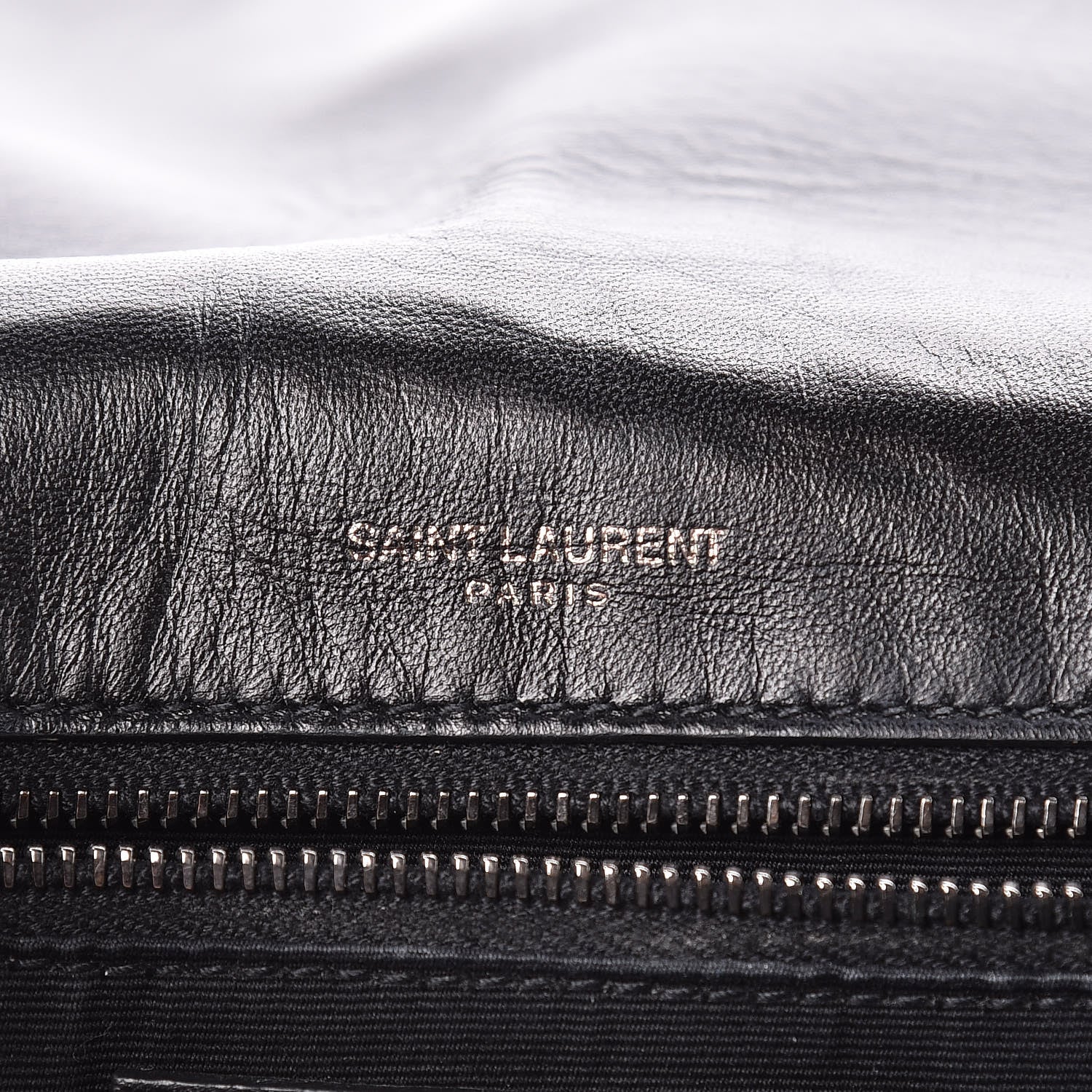 Saint Laurent Patent Crocodile Embossed Lambskin Monogram Medium Niki Chain Satchel Black 6 of 18