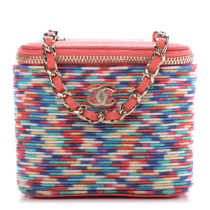 Chanel Embroidered Thread Mini Vanity With Chain Multicolor 1 of 10