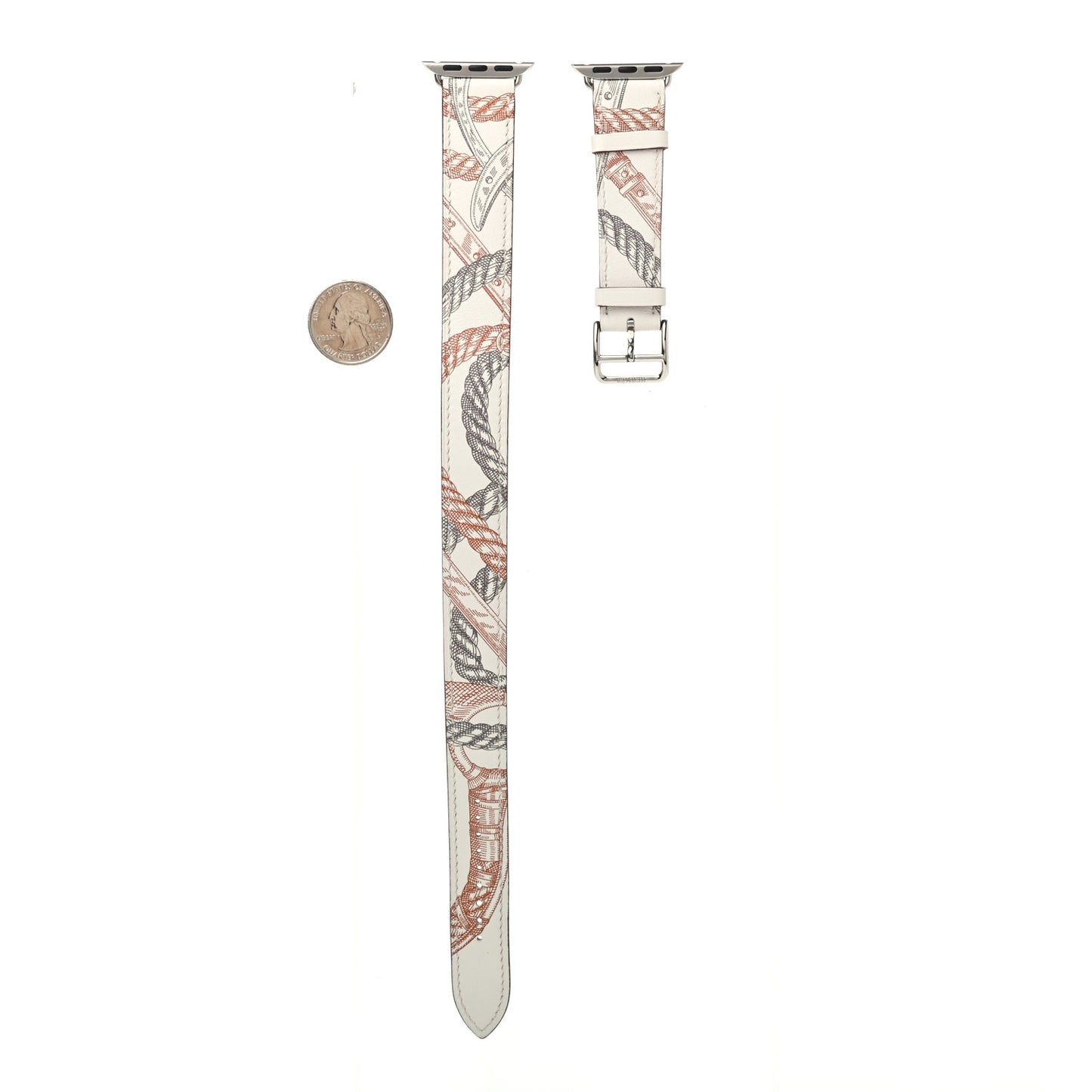 Swift Della Cavalleria Print 40mm Apple Double Tour Watch Strap White