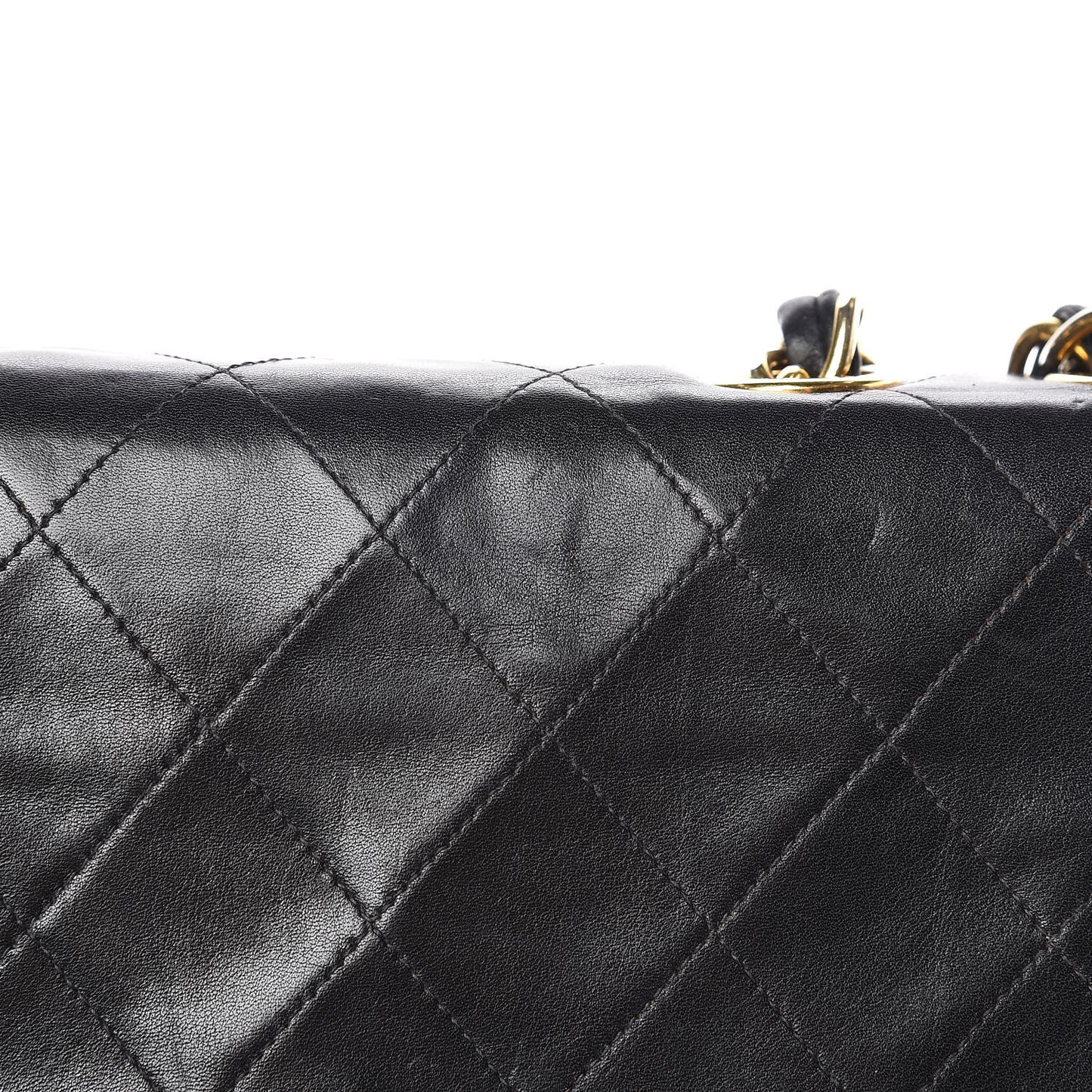 Lambskin Quilted XL Jumbo Single Flap Black