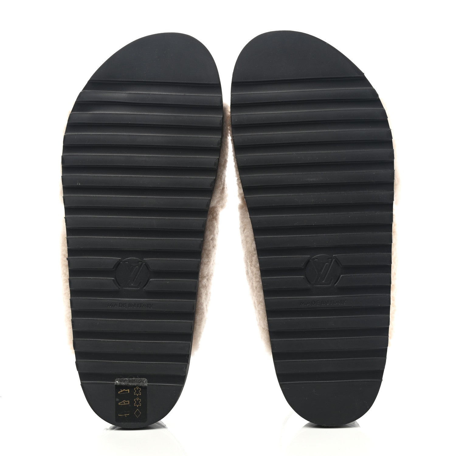 Louis Vuitton Shearling Paseo Sandals 39 Black 5 of 10