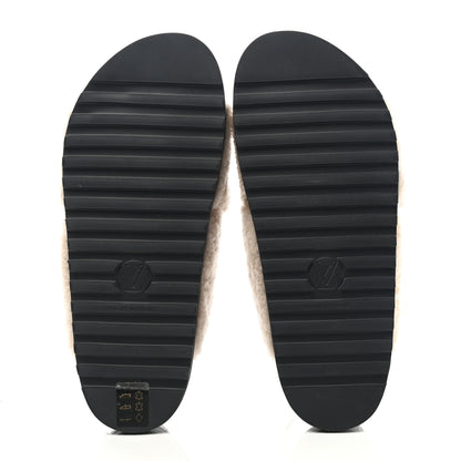 Louis Vuitton Shearling Paseo Sandals 39 Black 5 of 10