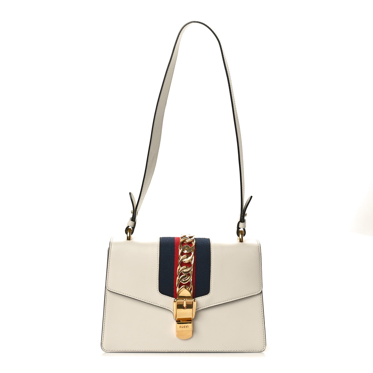 Gucci Calfskin Small Sylvie Shoulder Bag White 1 of 11