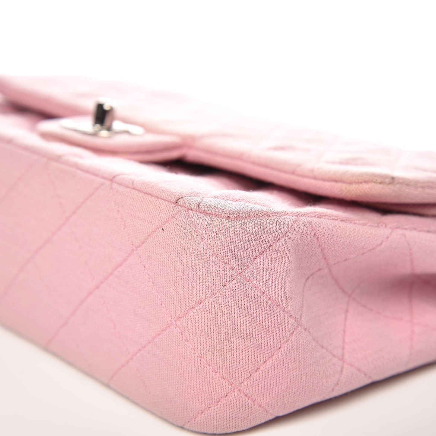 Jersey Quilted Medium Double Flap Pink