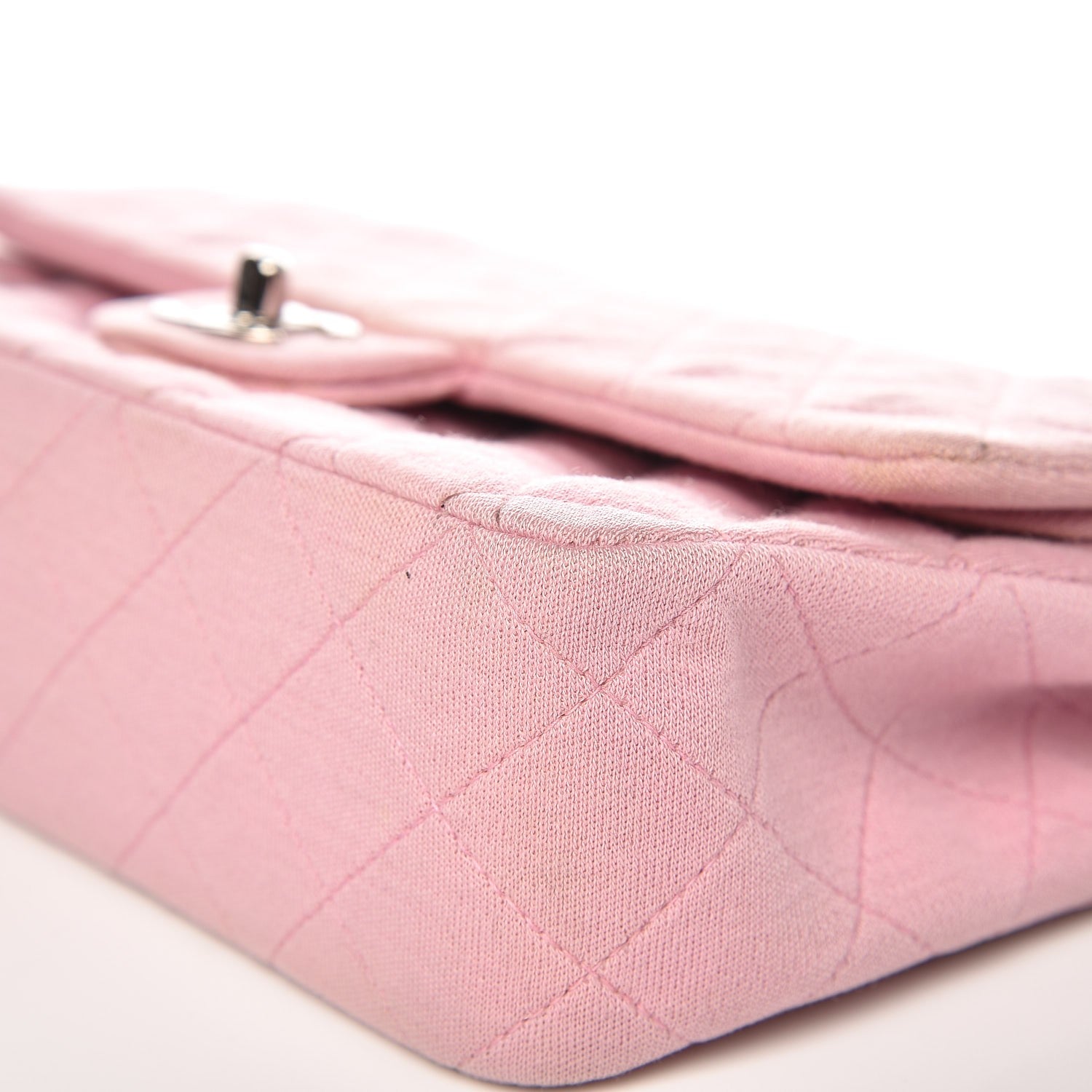Chanel Jersey Quilted Medium Double Flap Pink 12 of 15