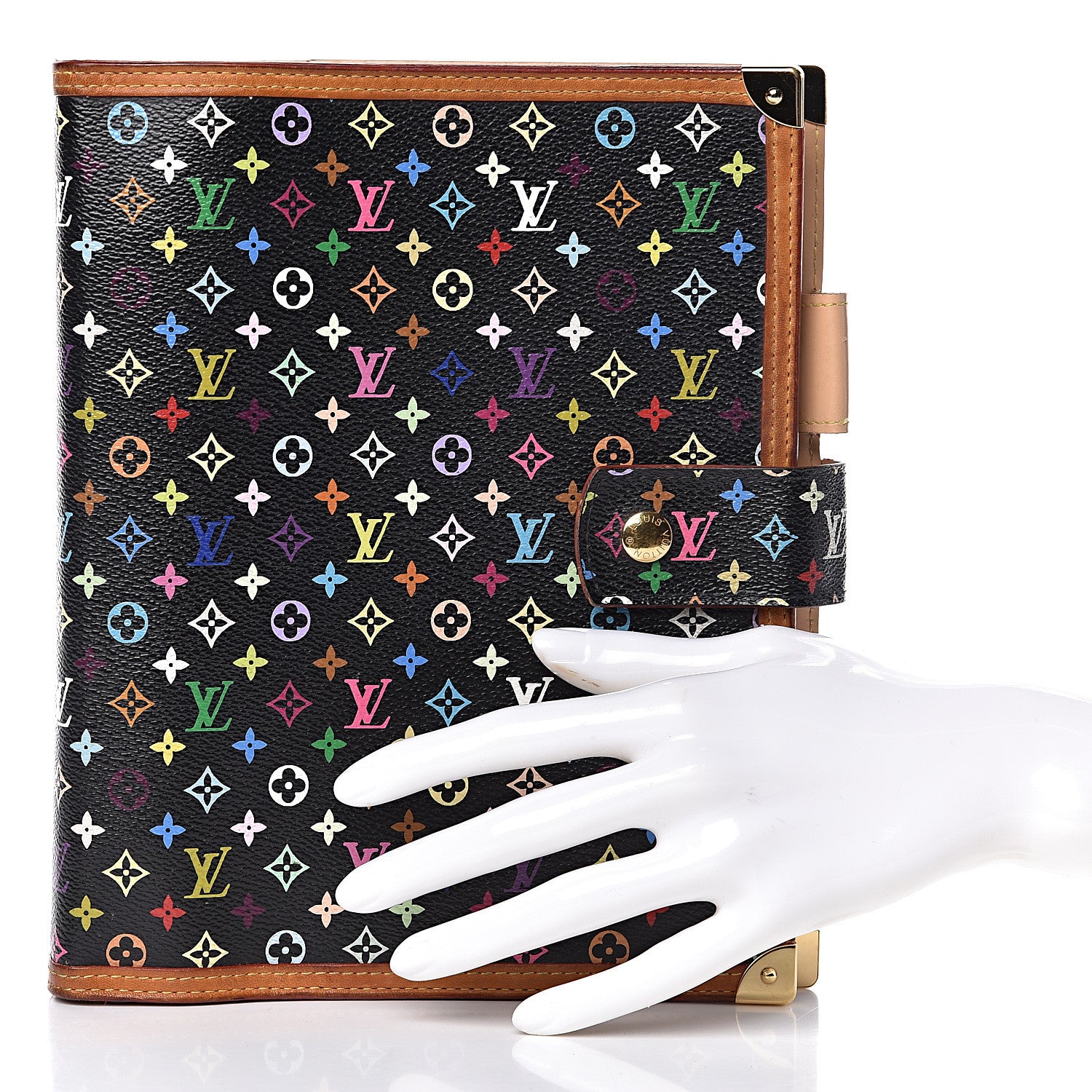 Louis Vuitton Monogram Multicolor Large Ring Agenda Black 2 of 8