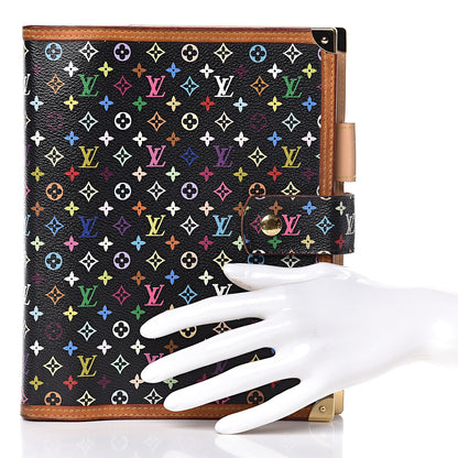 Louis Vuitton Monogram Multicolor Large Ring Agenda Black 2 of 8