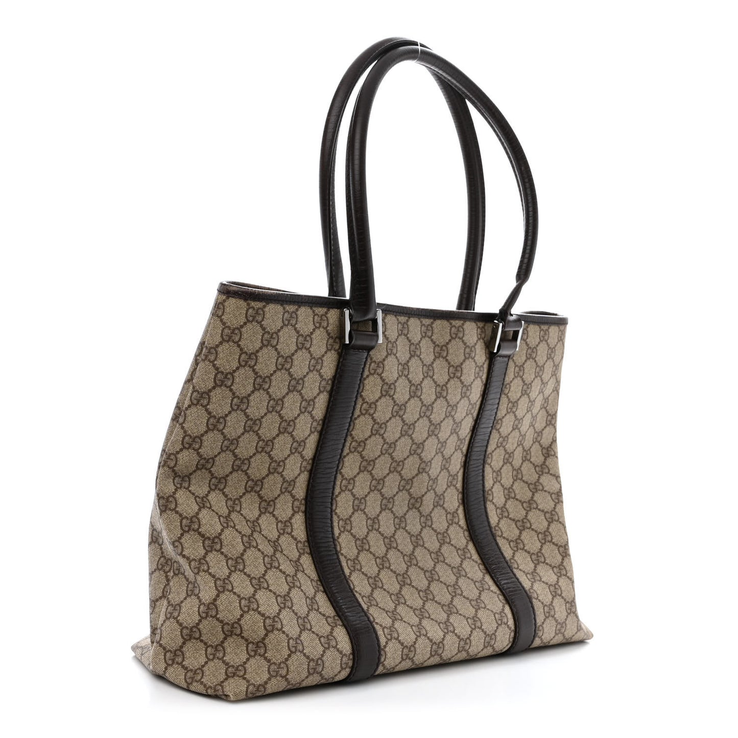 GG Plus Monogram Medium Joy Tote Dark Brown