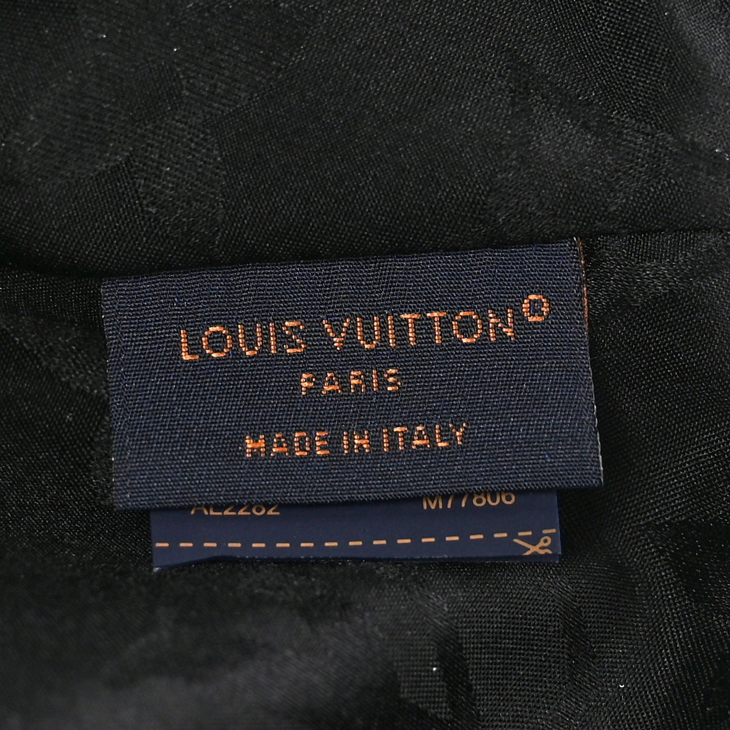 Monogram Cotton Jacquard Embroidered LV Day Cap M Black