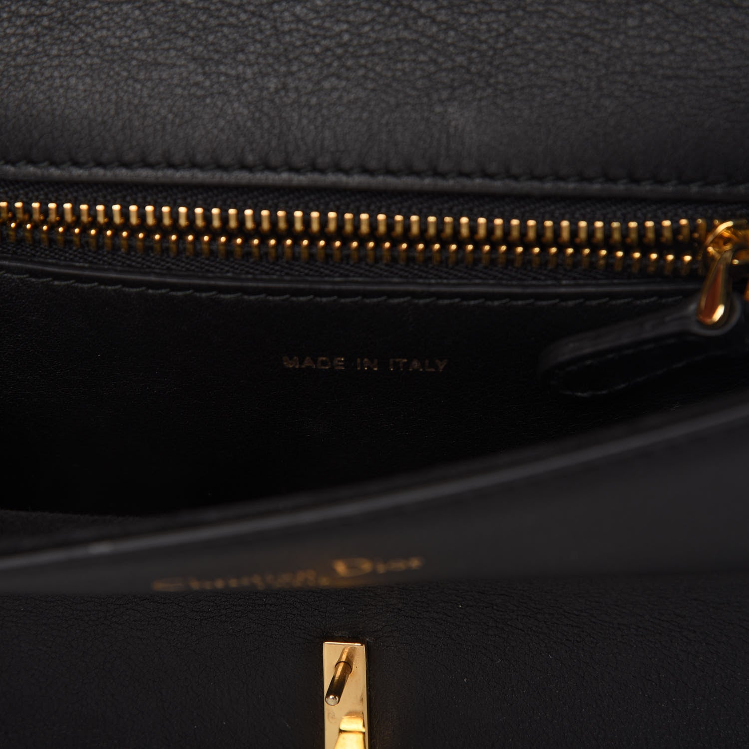 Christian Dior Smooth Calfskin Mini C'est Flap Bag Black 9 of 10