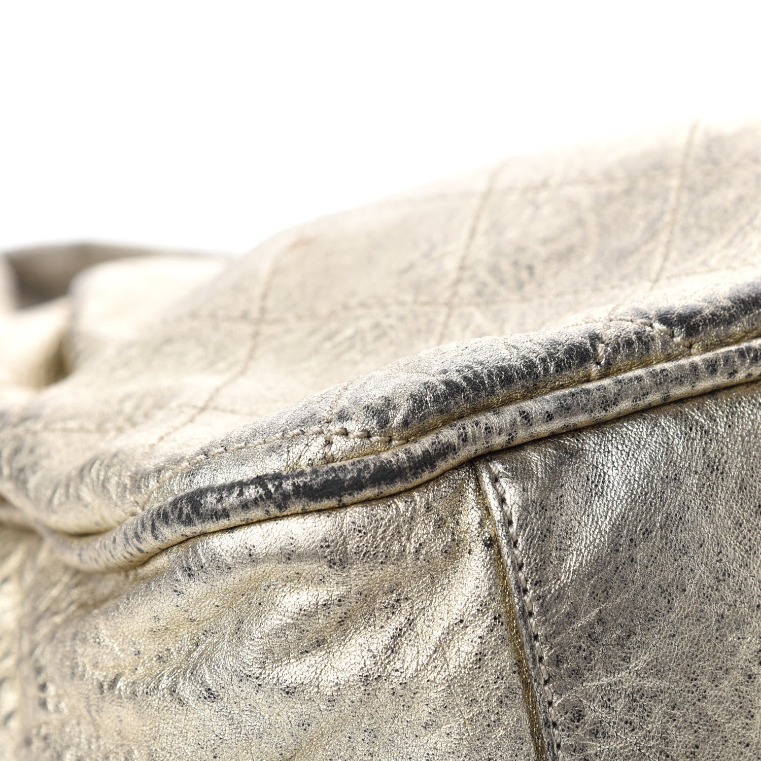 Chanel Distressed Lambskin Le Marais Tote Gold 10 of 17