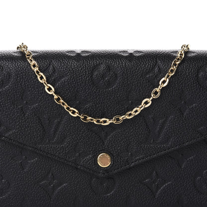 Louis Vuitton Empreinte Pochette Felicie Chain Wallet Black 10 of 10