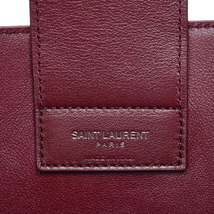 Saint Laurent Calfskin Medium Amber Tote Rouge Legion 7 of 10