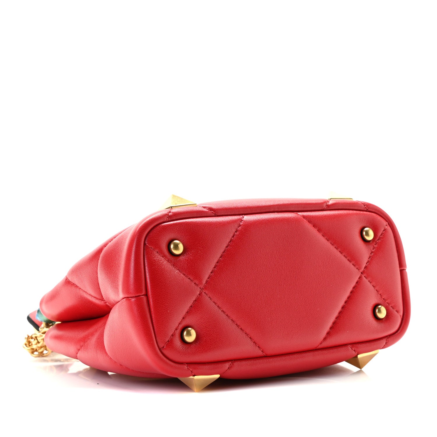 Valentino Garavani Nappa Mini Roman Stud The Handle Bag Rouge Pur 6 of 9