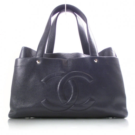 Chanel Caviar Executive Cerf Shopper Tote Navy 1 of 12