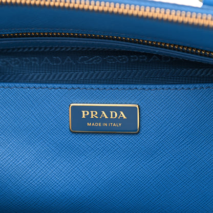 Prada Saffiano Medium Galleria Double Zip Tote Sea Blue 6 of 10