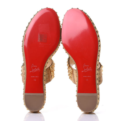 Christian Louboutin Liege Pepite 60 Platform Sandals 40 Version Gold 7 of 10