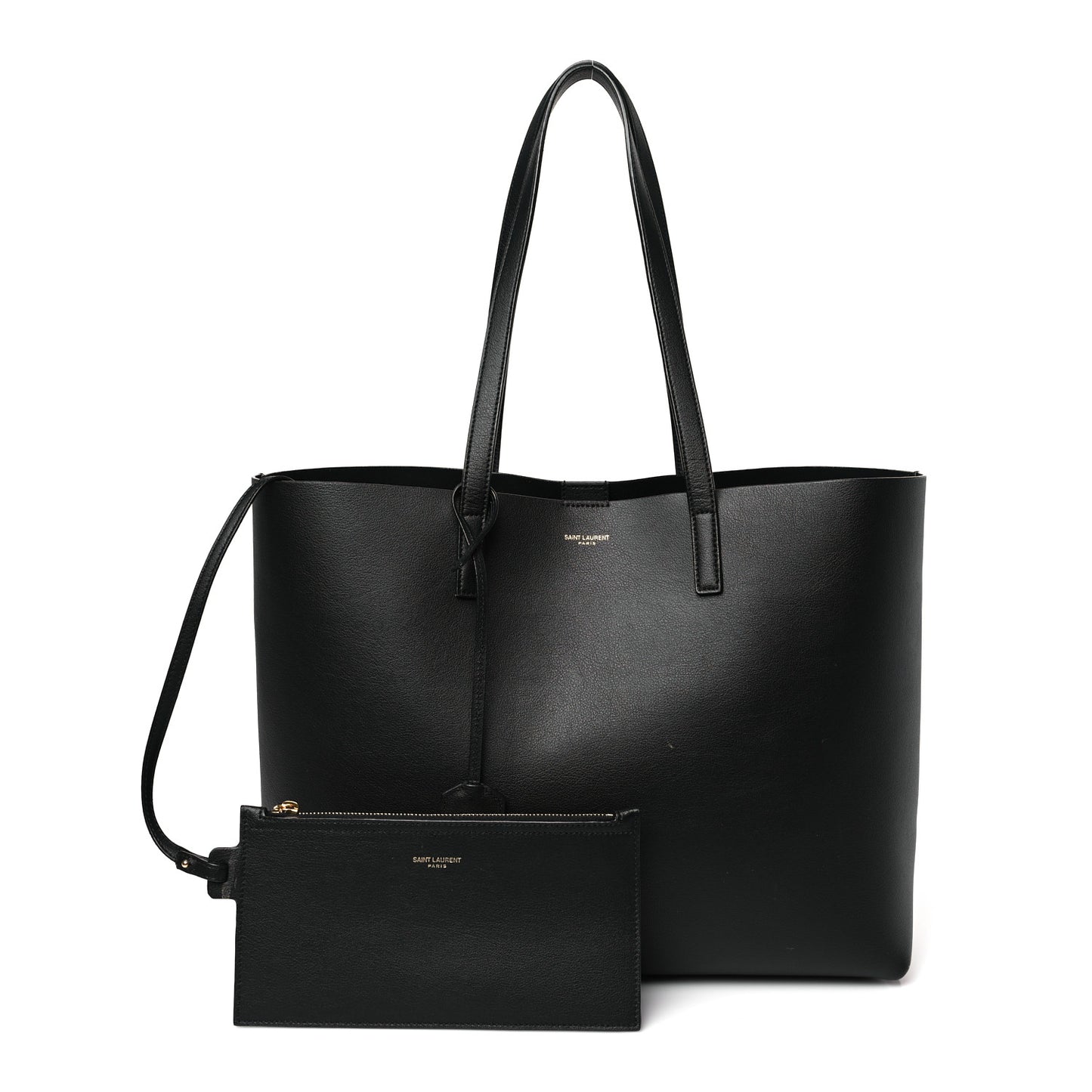 Calfskin Large Shopping Tote Black