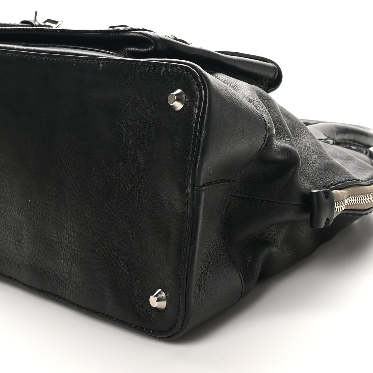 Calfskin Edith Dome Bowler Black