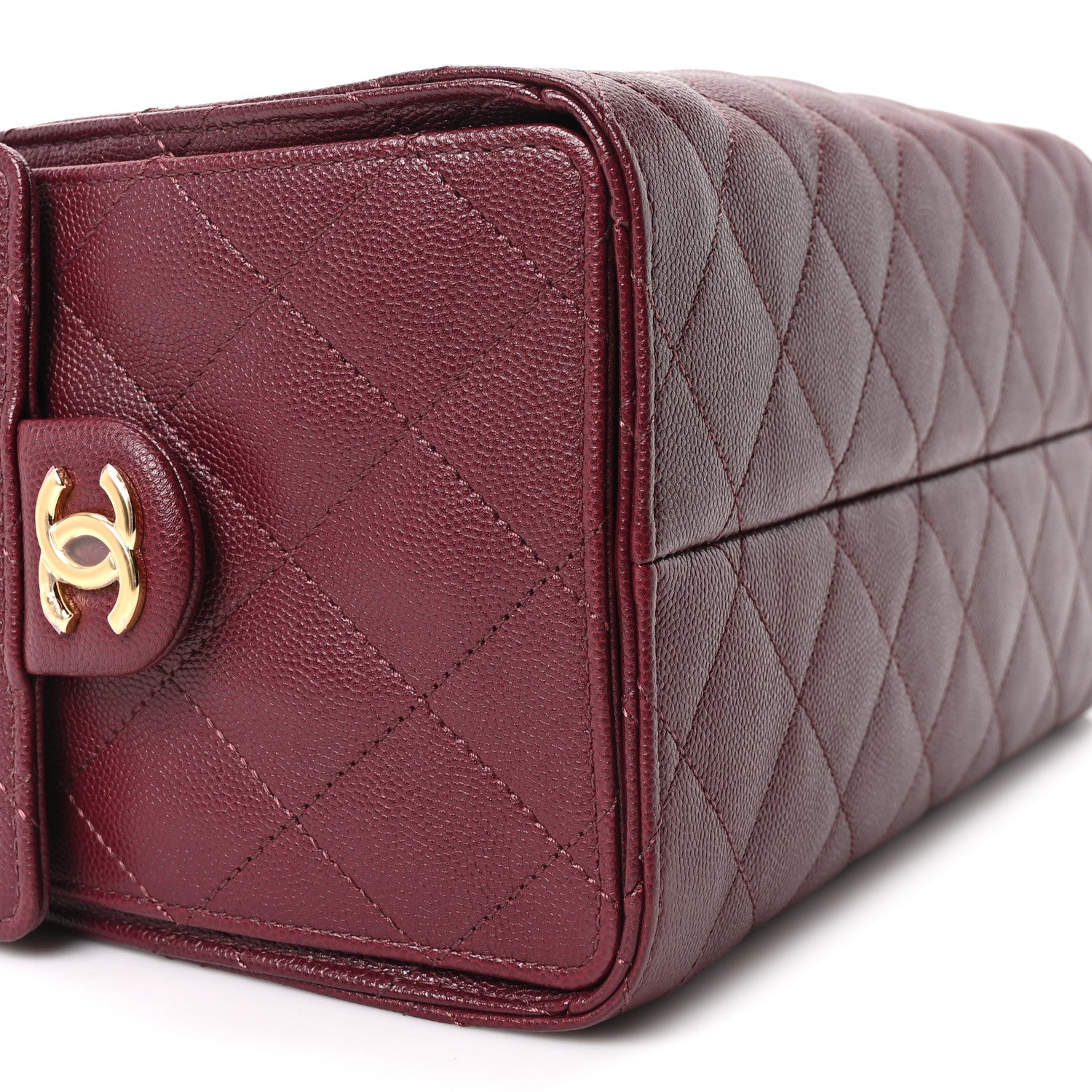 Chanel Caviar Quilted Small Chanel 25 Handbag Dark Burgundy 9 of 10