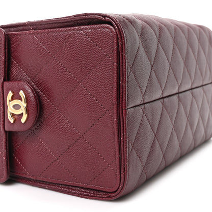 Chanel Caviar Quilted Small Chanel 25 Handbag Dark Burgundy 9 of 10