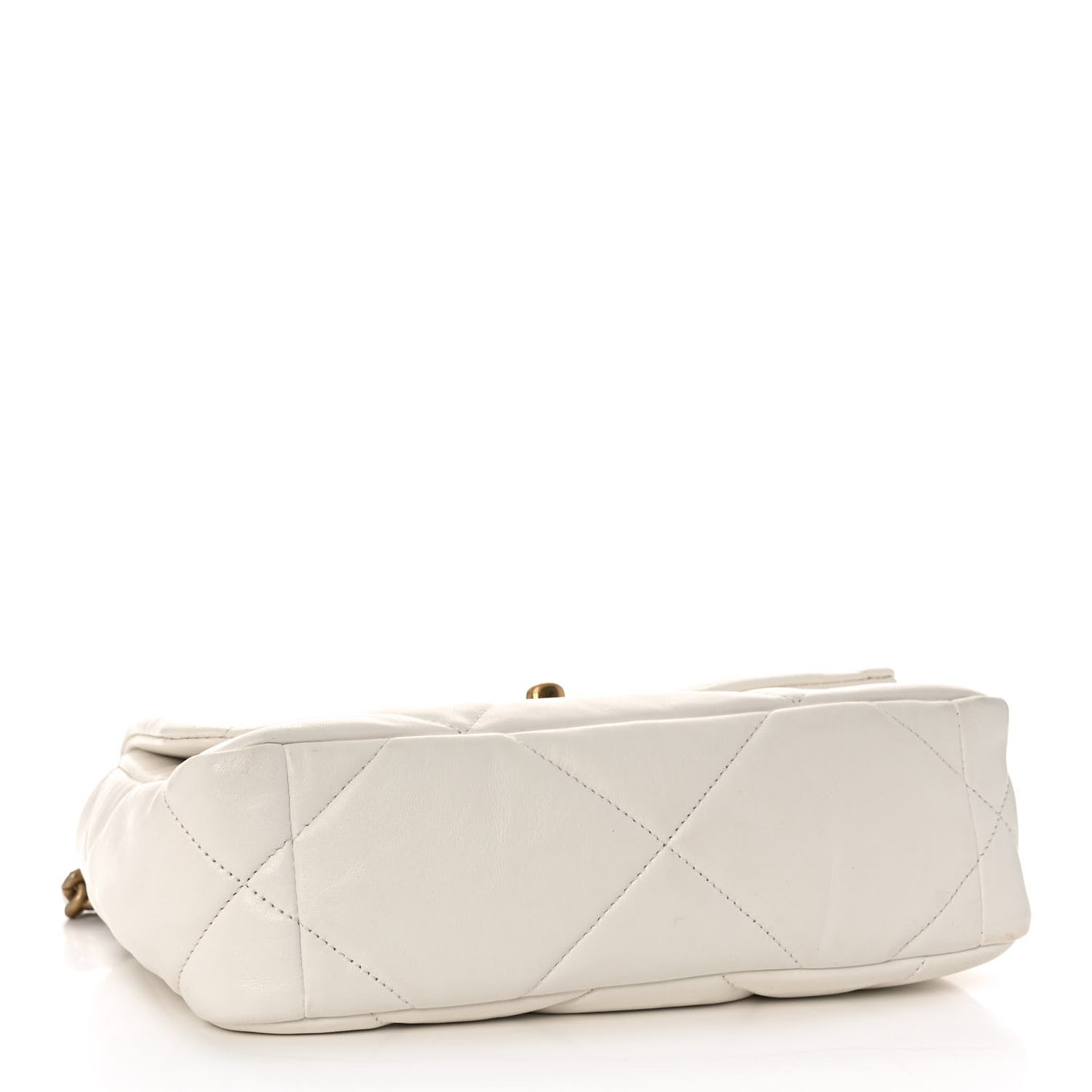 Lambskin Quilted Medium Chanel 19 Flap White