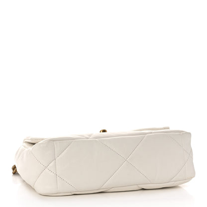 Chanel Lambskin Quilted Medium Chanel 19 Flap White 4 of 10