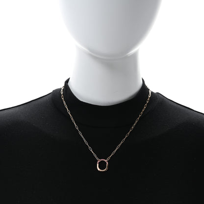 Tiffany 18K Rose Gold Pink Sapphire Small Lock Pendant Necklace 2 of 6